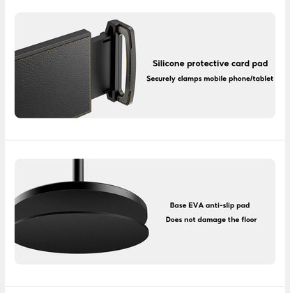 Stand Phone, Tablet Holder Floor Aluminum  Retractable iPad Clip