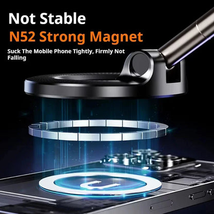 Vacuum Strong Magnetic Phone Holder Foldable Design 360° Adjustable Vacuum Car Mount For Cell Phone For phone Live Stream New