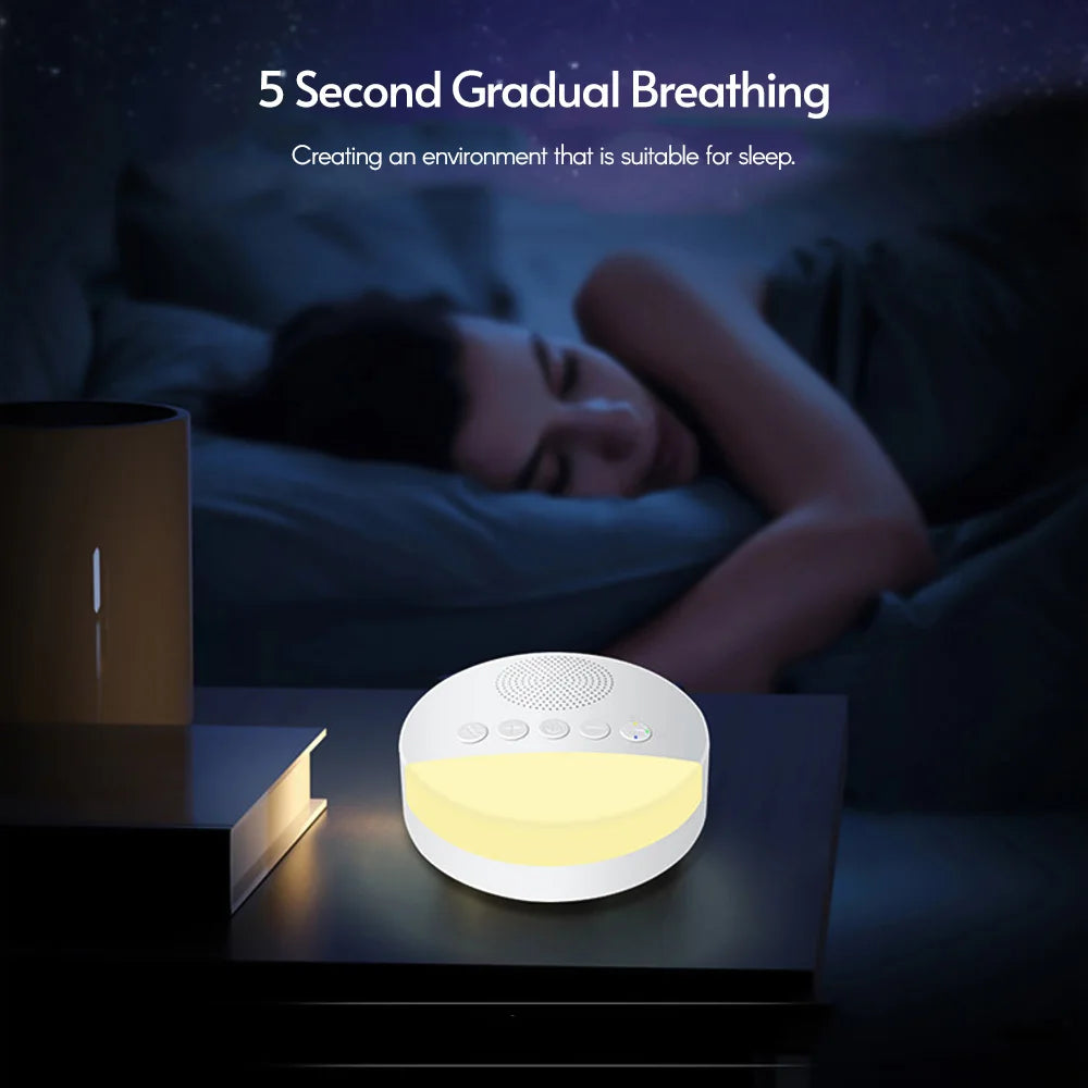Baby White Noise Sleep Machine USB Rechargeable Timed Shutdown Night Light Timer