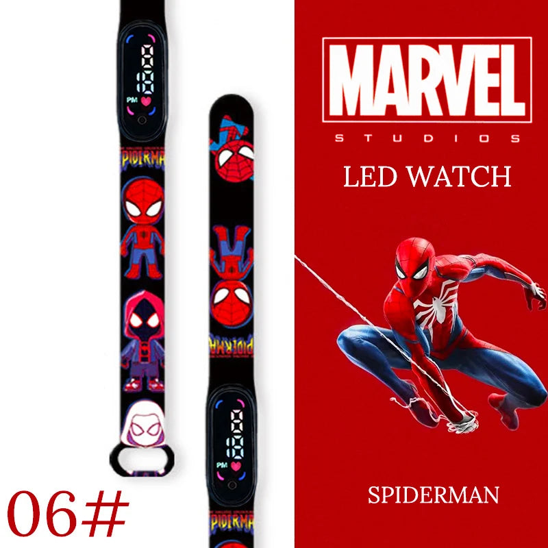 New Spiderman Kid's Waterproof Watches  Digital Watch Boys LED Clock