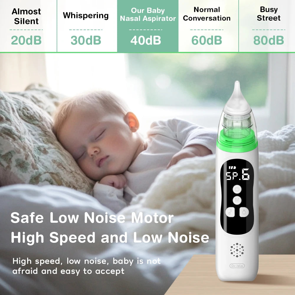 MAMIJOY Baby Electric Nasal Aspirator Nose Suction - Painless silicone material