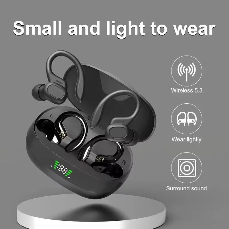 Wireless Sport TWS Earphones HiFI Stereo Waterproof Headset With Mic