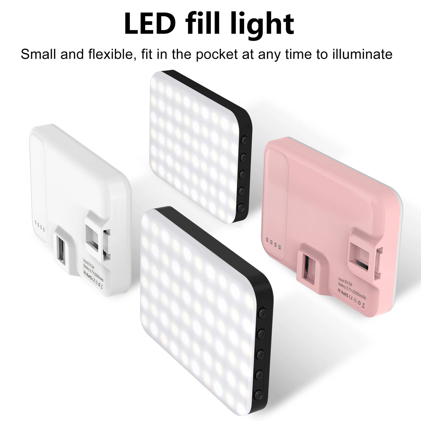 LED Selfie Light 60 High-quality for cell phone, 7 Light Modes