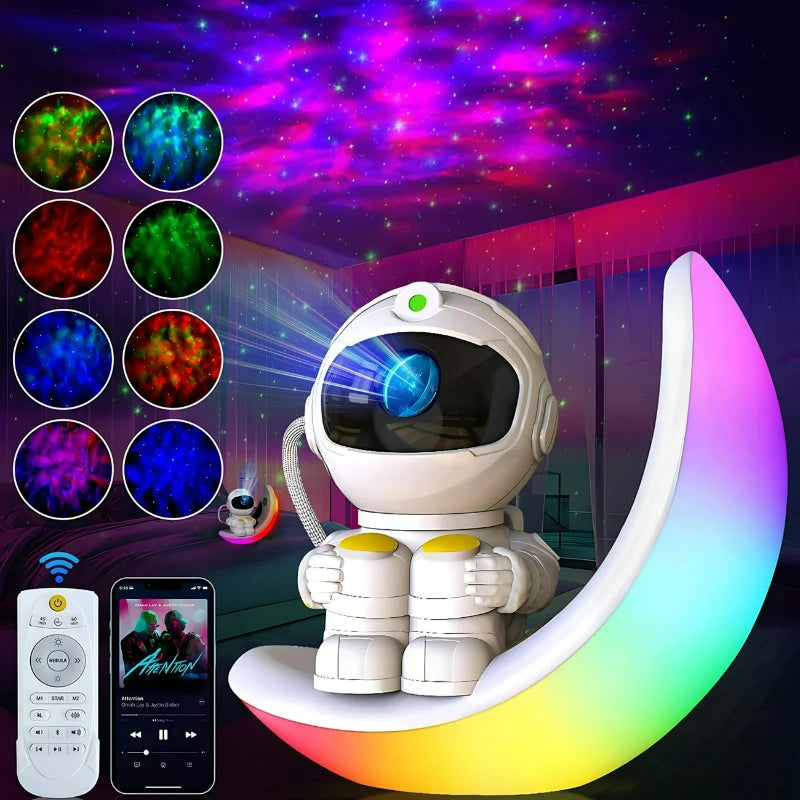 Cute Moon Mood Light Touch Dimming with Clock RGB Color Changing Light Bluetooth Speaker Music Playback  Bedroom Night Light