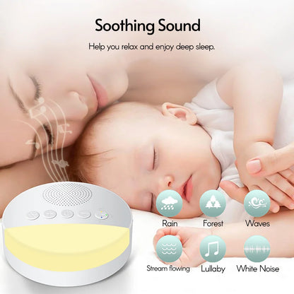 Baby White Noise Sleep Machine USB Rechargeable Timed Shutdown Night Light Timer