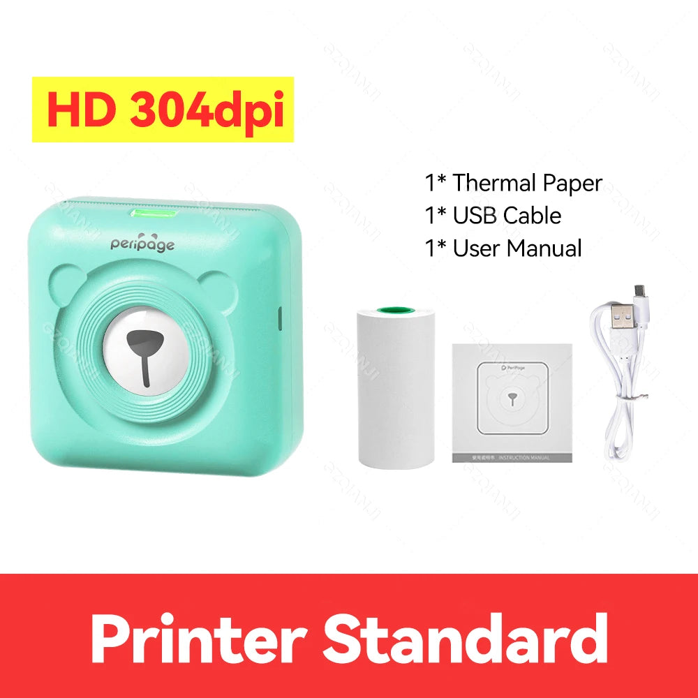 Peripage Mini Photo Printer with Carry Bag Case Paper Roll