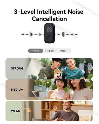 A1 Wireless Microphone for Smartphones  Vlogging Podcast Noise Cancellation Mic