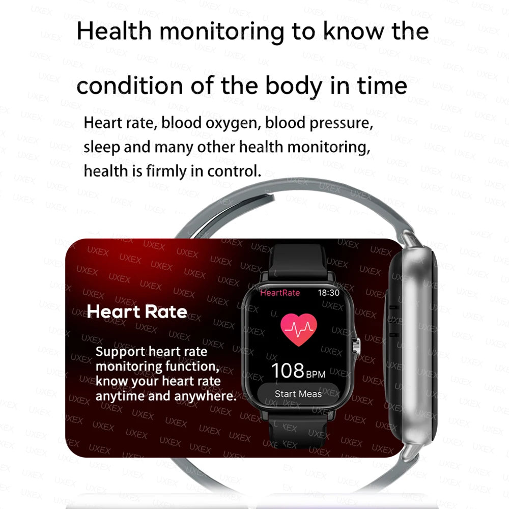 Smart Watch 1.83'' Full Screen Bluetooth Talk Blood Oxygen/Blood Pressure Monitor Smartwatch for women & men
