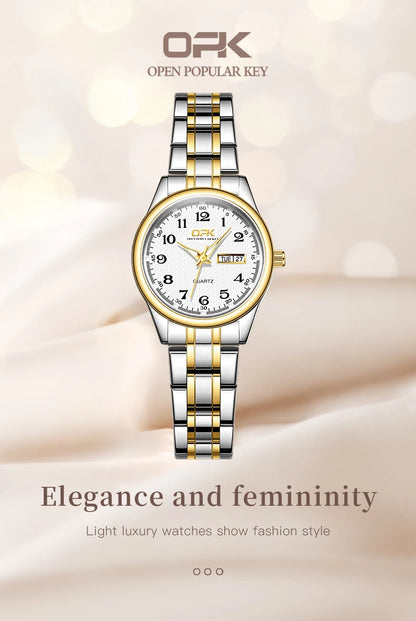 Watch For Women Quartz Watch Waterproof Classic Luxury Brand Stainless Steel Strap