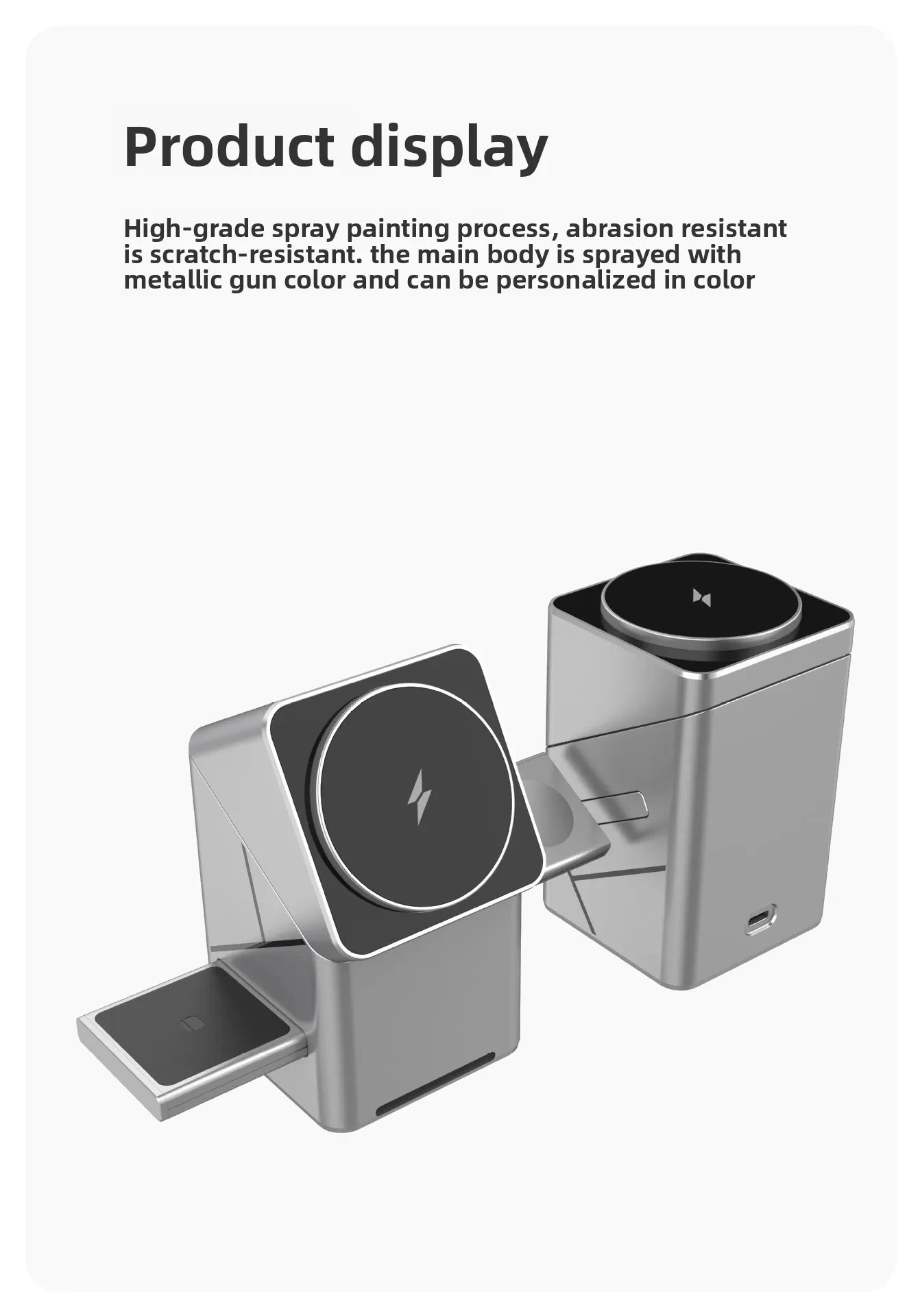 3 in 1 Cube Wireless Charger Auto Rotation Magnetic 15W Wireless Charging Station for IPhone 16 15 14 13 12 iWatch Airpods