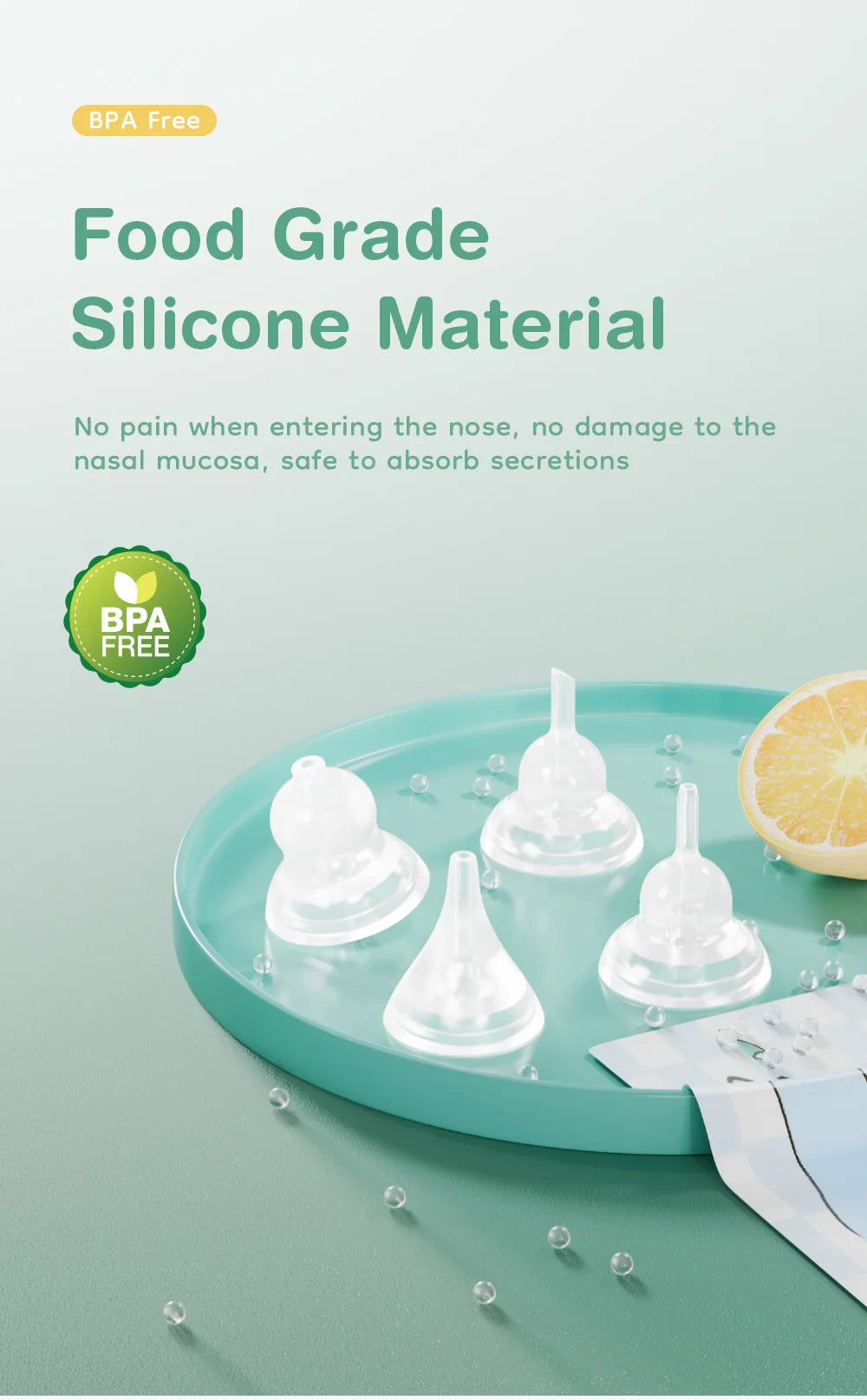 MAMIJOY Baby Electric Nasal Aspirator Nose Suction - Painless silicone material