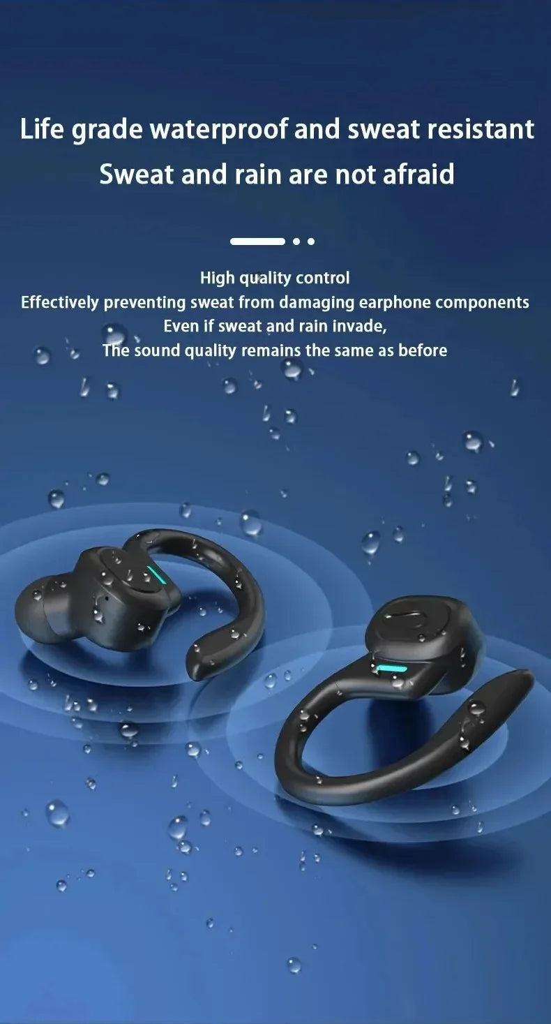 Wireless Sport TWS Earphones HiFI Stereo Waterproof Headset With Mic