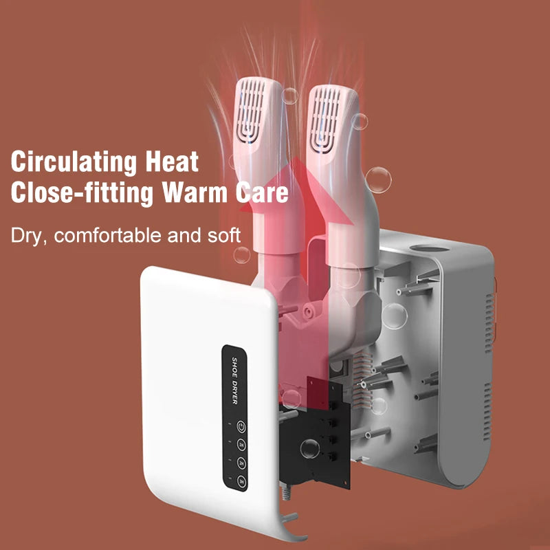 Electric Shoes Dryer Deodorizer with Heat Dehumidifier Device Foot Warmer Heater