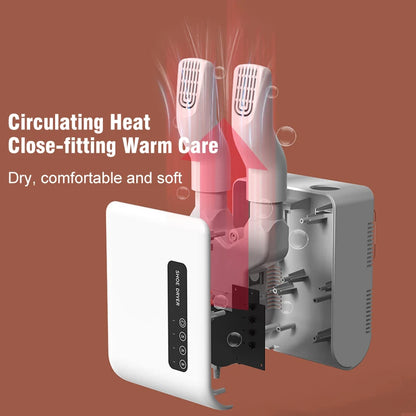 Electric Shoes Dryer Deodorizer with Heat Dehumidifier Device Foot Warmer Heater