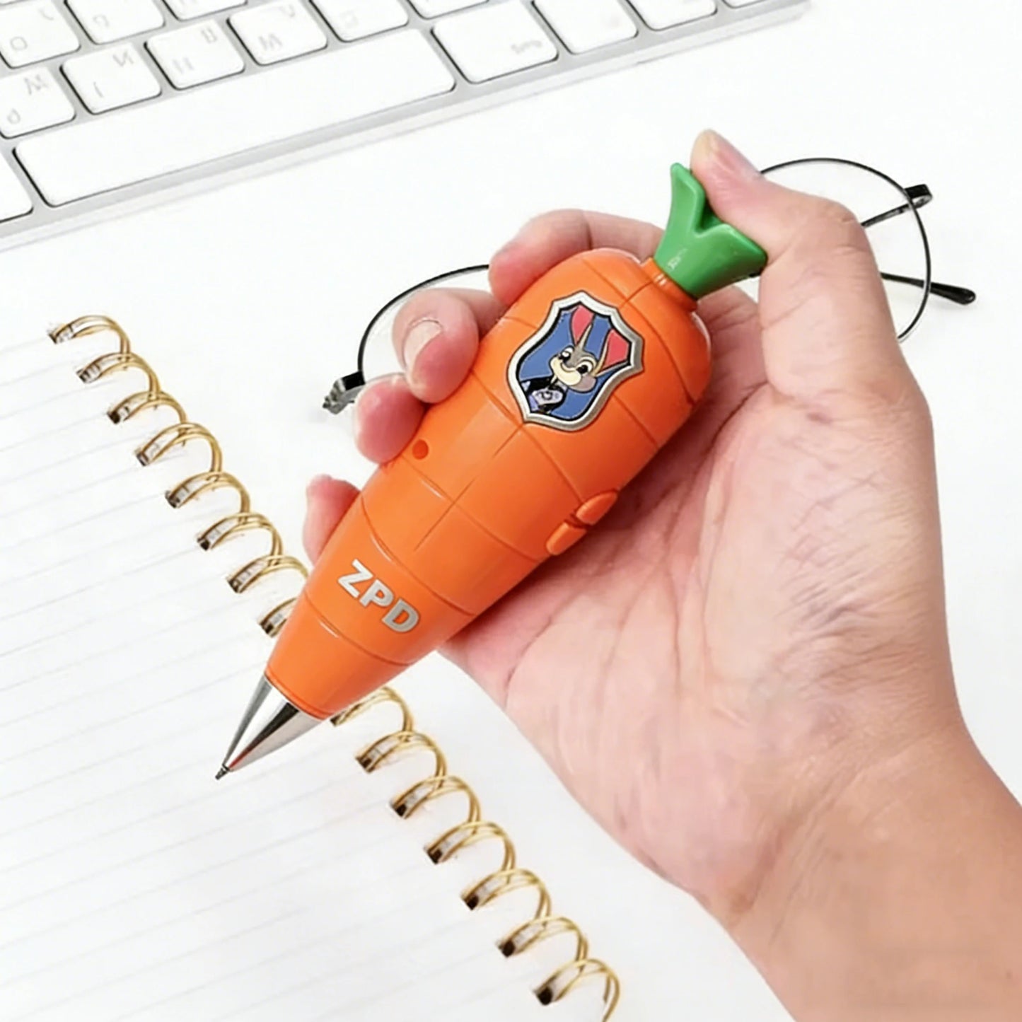 Zootopia 2 Carrot Recorder Pen (60-Second Mini Recorder) | 2-in-1 Judy & Nick Themed Kids’ Version | Movie Cosplay Prop & Gift