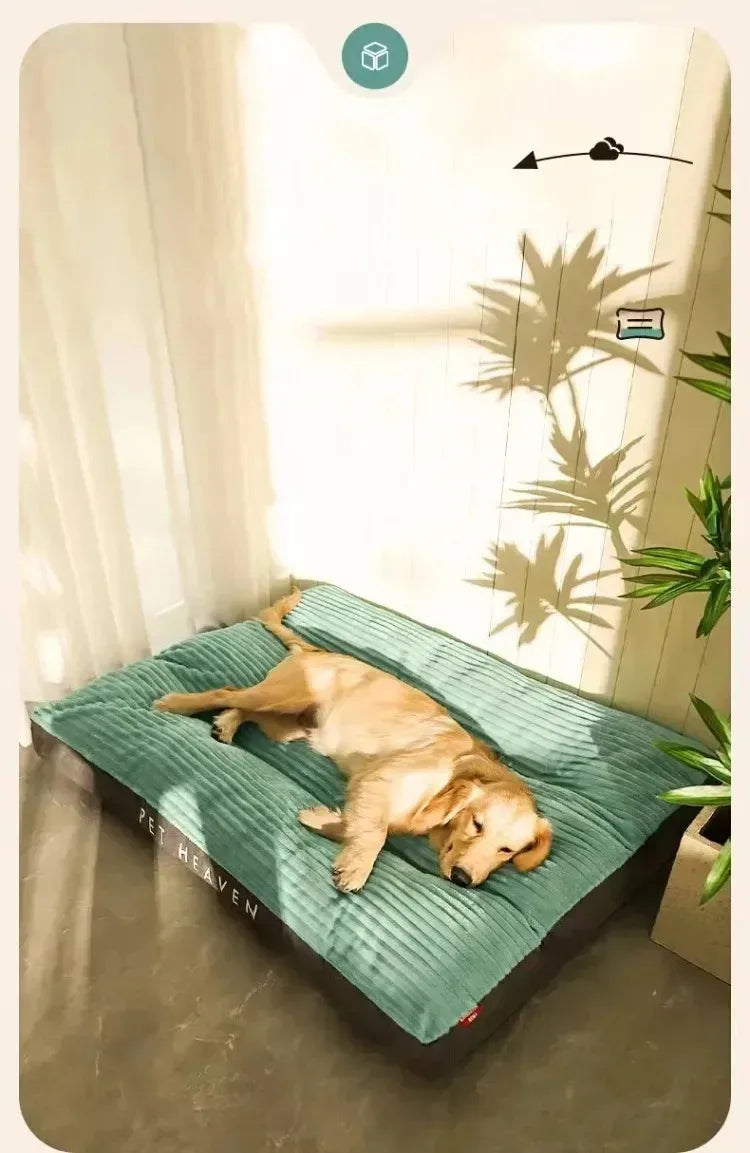 Big Dog Mat Corduroy Pad for Medium Large Dogs Oversize Pet Sleeping Bed Big Thicken Dog Sofa Removable Washable