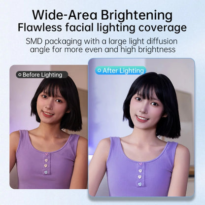 Mini Moonlight Portable Adjustable LED Selfie Clip Light for cell, laptop