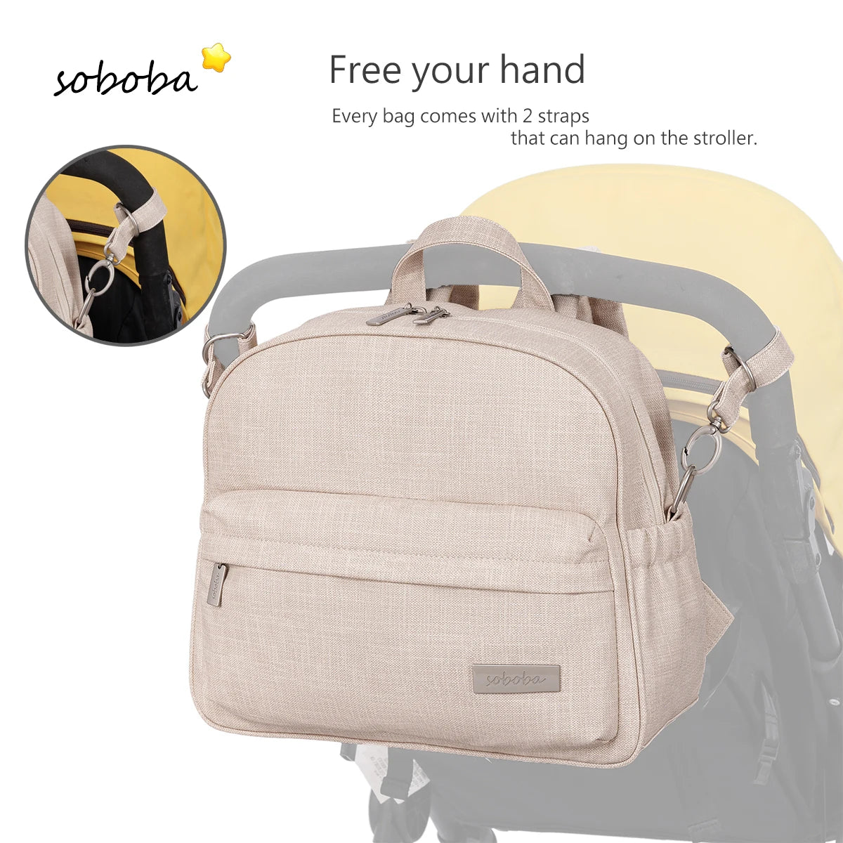 Stylish waterproof large capacity Diaper Backpack -Multi-functional Bag