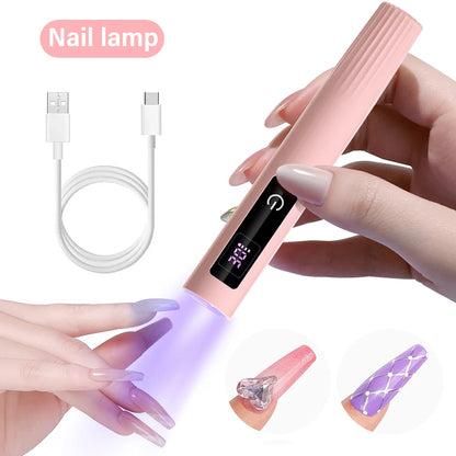 Pencil Lamp Nail UV LED Dryer Portable Rechargeable Flashlight UV Light