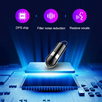 Mini Voice Recorder Digital Device with key ring & necklace
