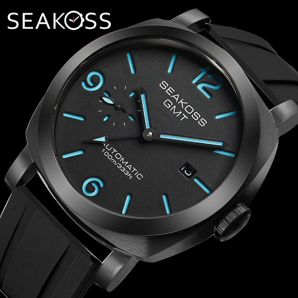 SEAKOSS GMT Men‘s Diving Automatic Mechanical Watches Seagull ST2557