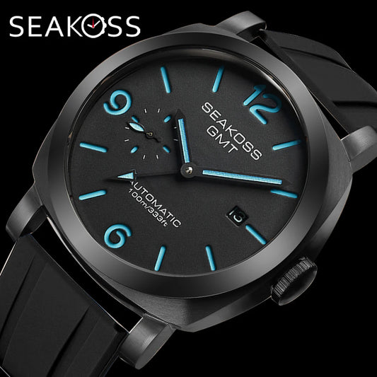 SEAKOSS GMT Men‘s Diving Automatic Mechanical Watches Seagull ST2557