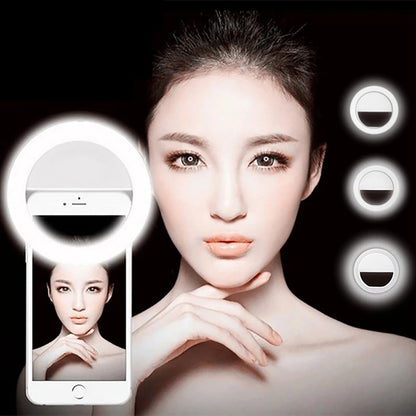 LED Selfie Ring Fill Light Cell Phone Taking Photos Live Streaming Beauty Led 3 Speed Adjustable Fill Light Clip For Video Live