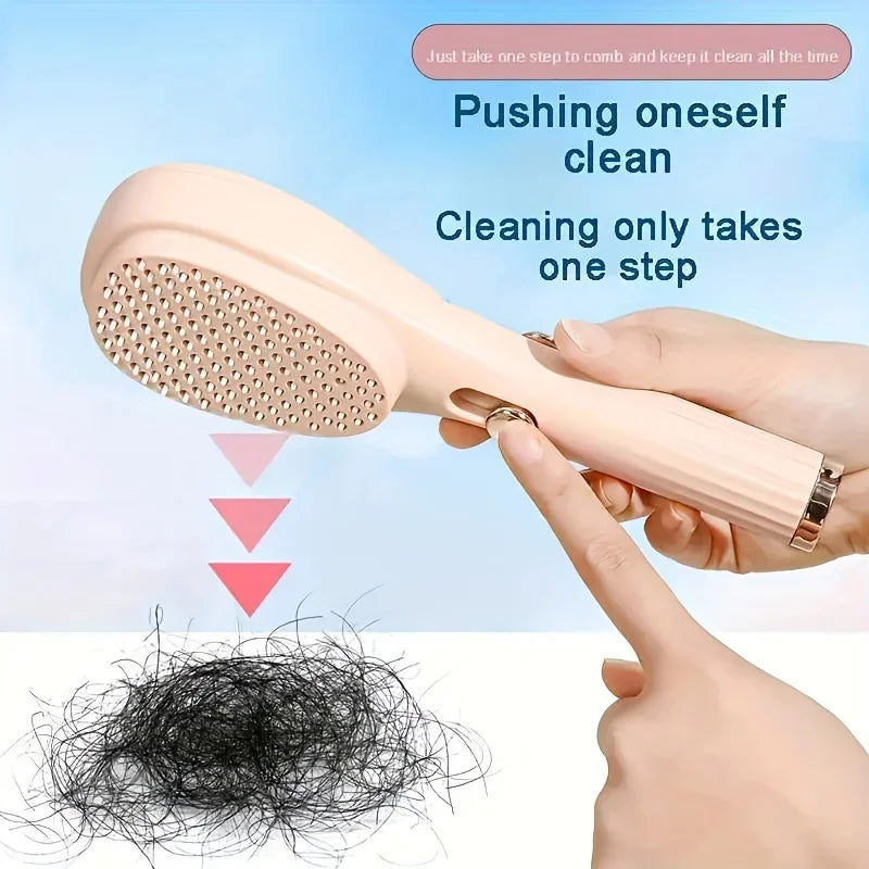 Retractable Hair Comb-Anti-Static Scalp Massaging & Detangling Brush for All Hair Types