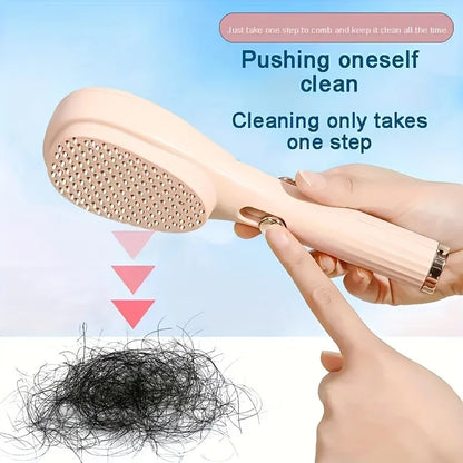Retractable Hair Comb-Anti-Static Scalp Massaging & Detangling Brush for All Hair Types