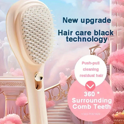 Retractable Hair Comb-Anti-Static Scalp Massaging & Detangling Brush for All Hair Types