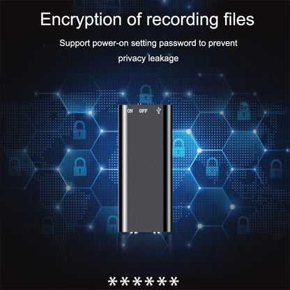 Smallest Ultra thin Activated Voice Recorder Noise Reduction 4-64Gb Audio Dictaphone MP3 Player