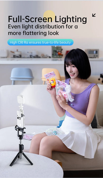 Mini Moonlight Portable Adjustable LED Selfie Clip Light for cell, laptop