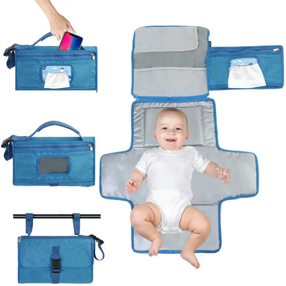 High Quality Portable Baby Changing Pad with Pockets Waterproof Travel Diaper Changing Station Kit