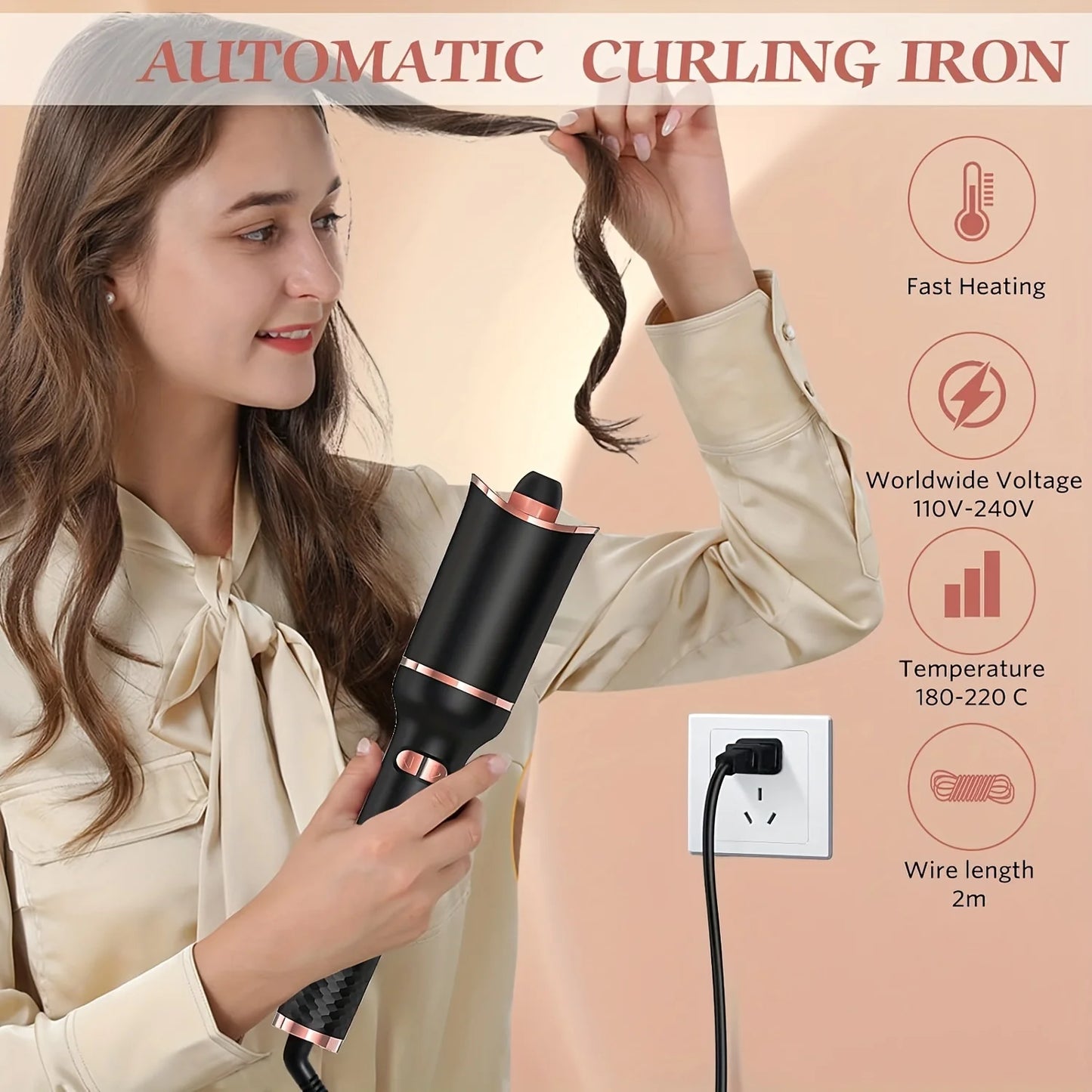 Automatic Rotating  Iron Ceramic Hair Curler  Magic Hair Curler