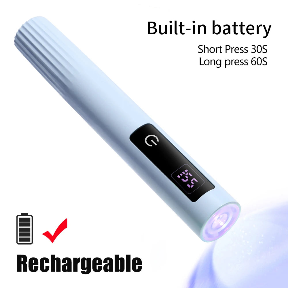 Pencil Lamp Nail UV LED Dryer Portable Rechargeable Flashlight UV Light