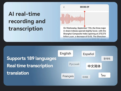Intelligent AI ChatGPT-4 App Phone Call Voice Recorder 8-128GB Transcribe Summarize Sound Device Audio Dictaphone