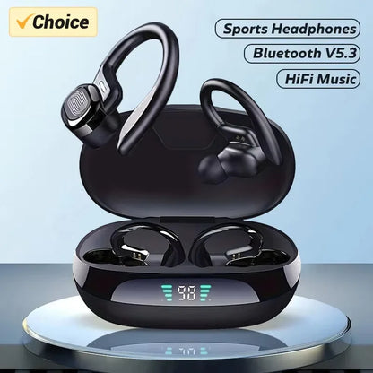 Wireless Sport TWS Earphones HiFI Stereo Waterproof Headset With Mic
