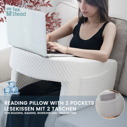Large Reading Pillow, Memory Foam Bed Rest Pillow for Reading, laptop