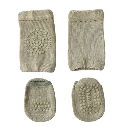 Baby Knee Pads Socks Set- Anti Slip Socks Kneecap Kid Crawling