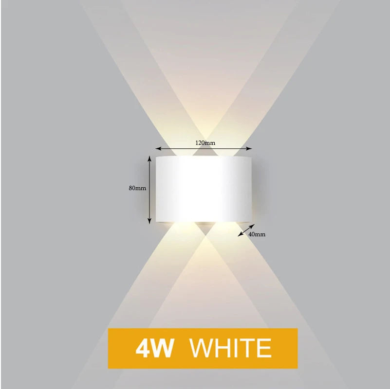 Aluminium LED Wall Lamp Waterproof Garden Balcony Lighting