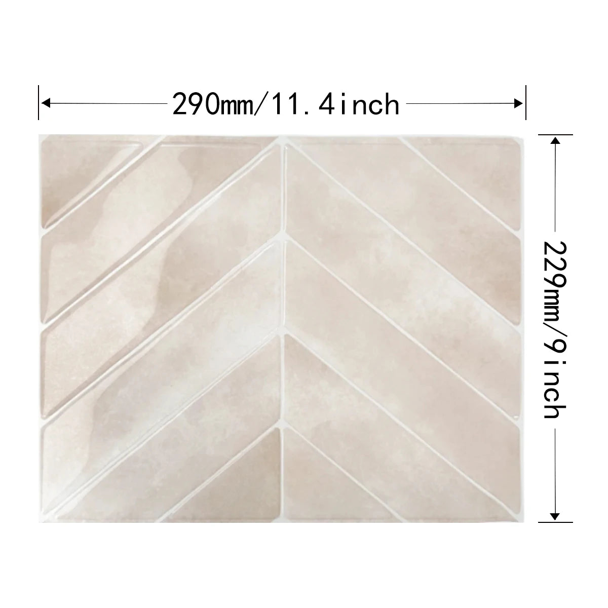 3D self-adhesive wall stickers, waterproof and easy to clean, suitable for kitchen, bathroom, living room, dining room, etc.