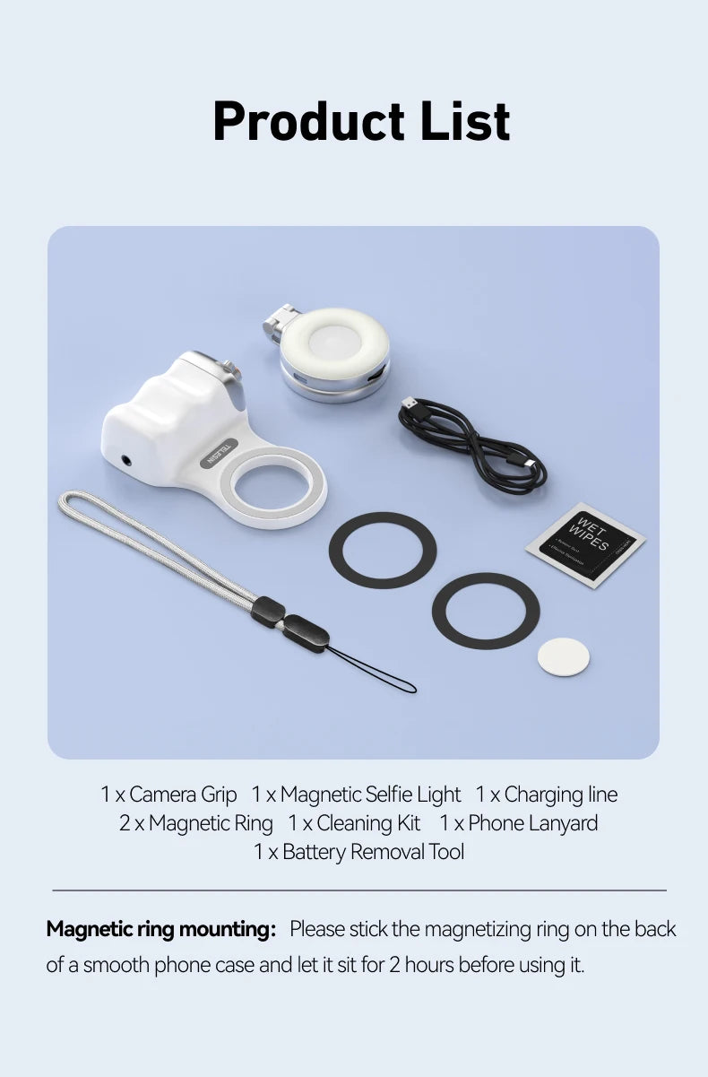 Magnetic Smart Phone Camera Hand Grip