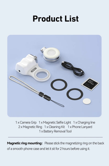 Magnetic Smart Phone Camera Hand Grip
