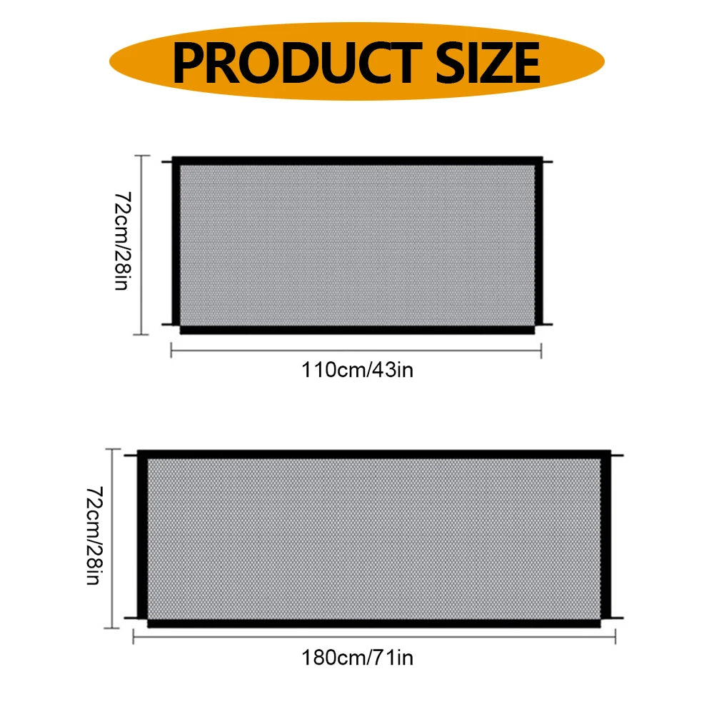 Pet Dog Barrier Fences  Folding Breathable Nylon Mesh  2 Sizes