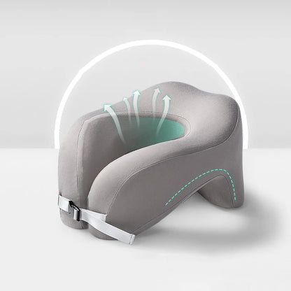 Pillow Travel U-Shape Pure Memory Foam Neck Pillow For Airplane Office Nap Cervical Pillows Flight Sleeping