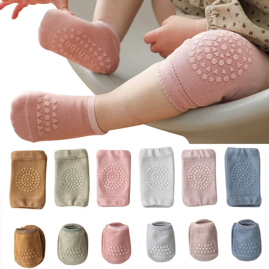 Baby Knee Pads Socks Set- Anti Slip Socks Kneecap Kid Crawling
