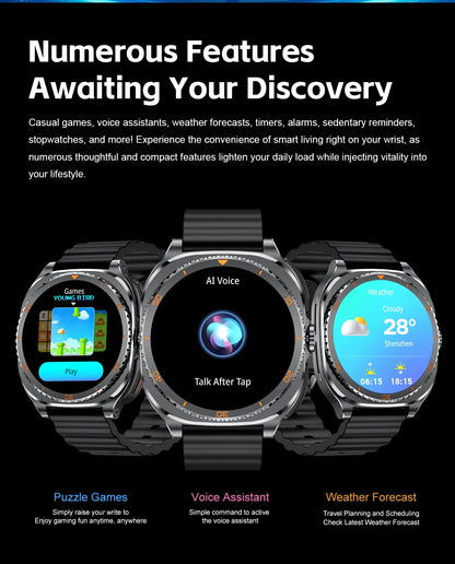 New watch earphones 2-in-1 smartwatch, Health monitoring device, wireless calling, 100+sports mode male and female smartwatches