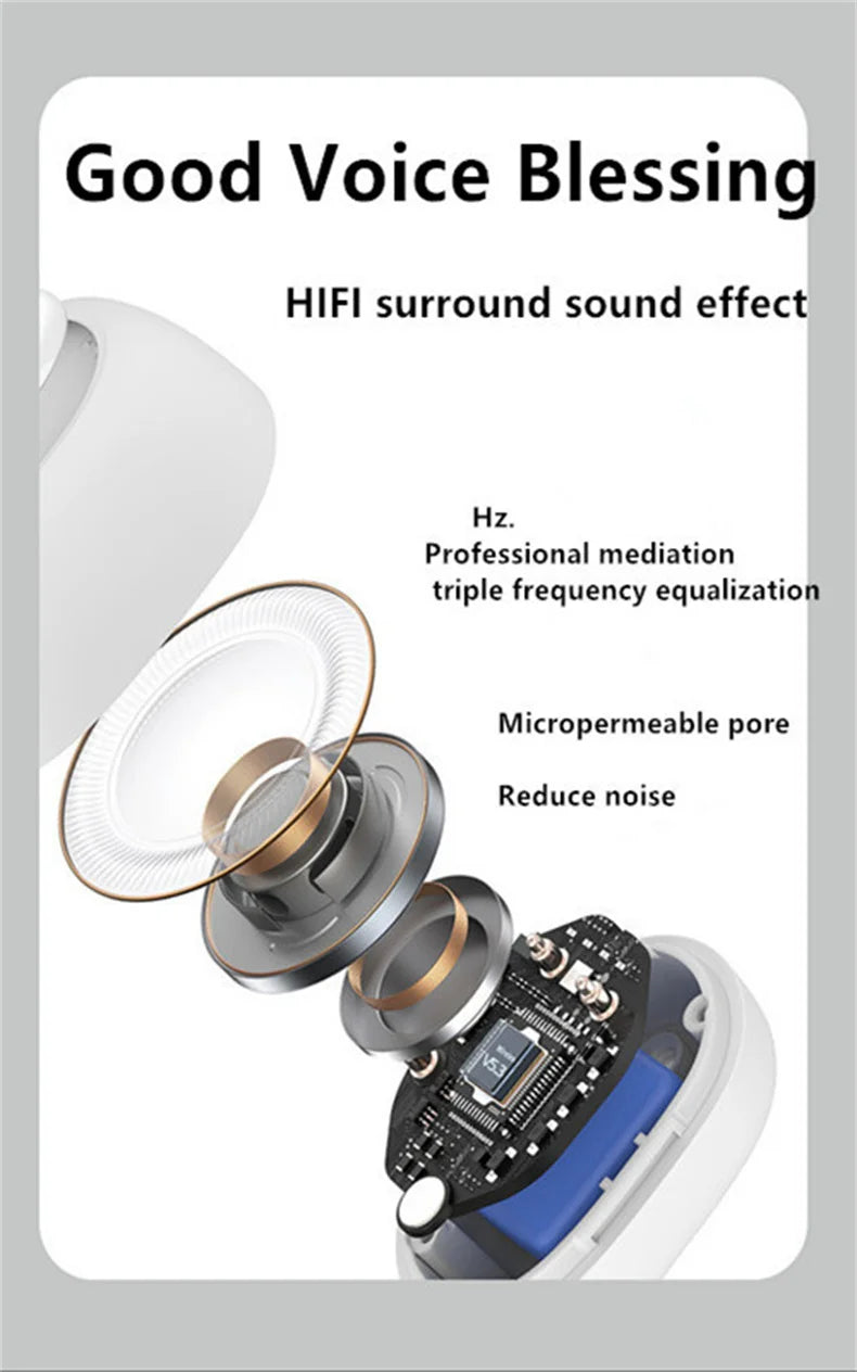 Earphone Clip Wireless Bluetooth Sport Noise Canceling