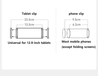 Stand Phone, Tablet Holder Floor Aluminum  Retractable iPad Clip