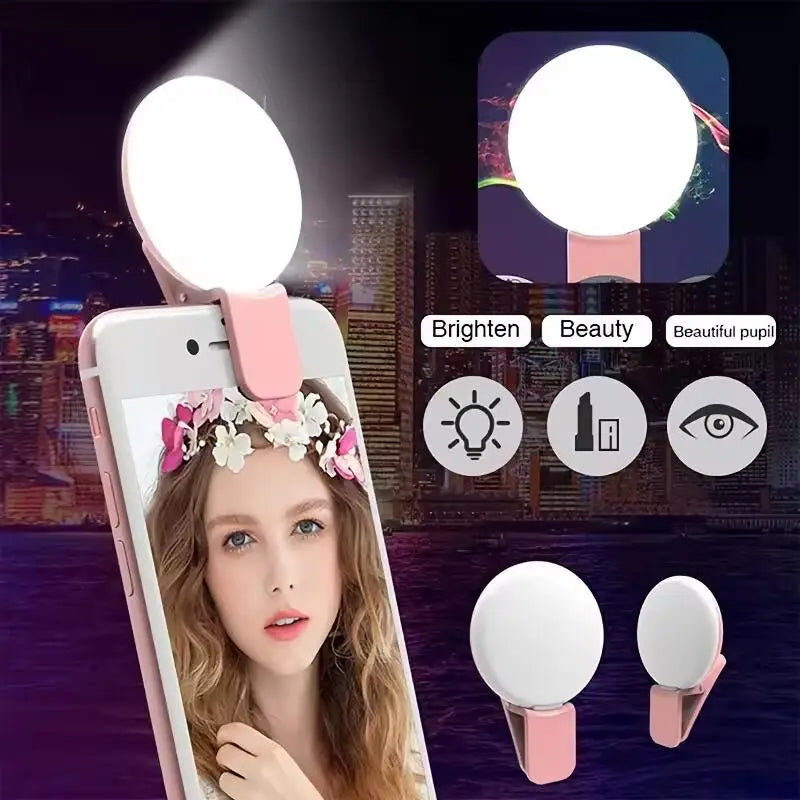 Portable Soft Natural LED Light Mobile Phone Mini Selfie Fill Light